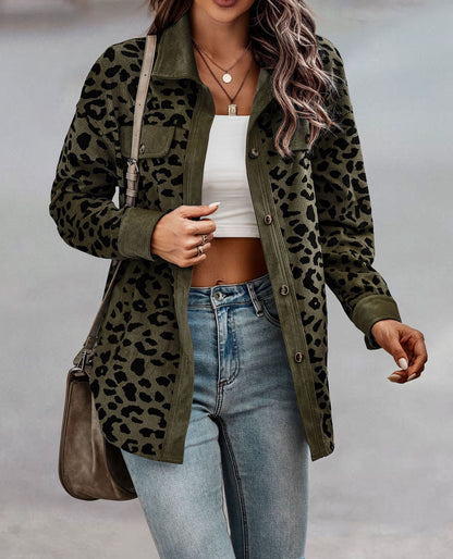 Chaqueta de leopardo para mujer