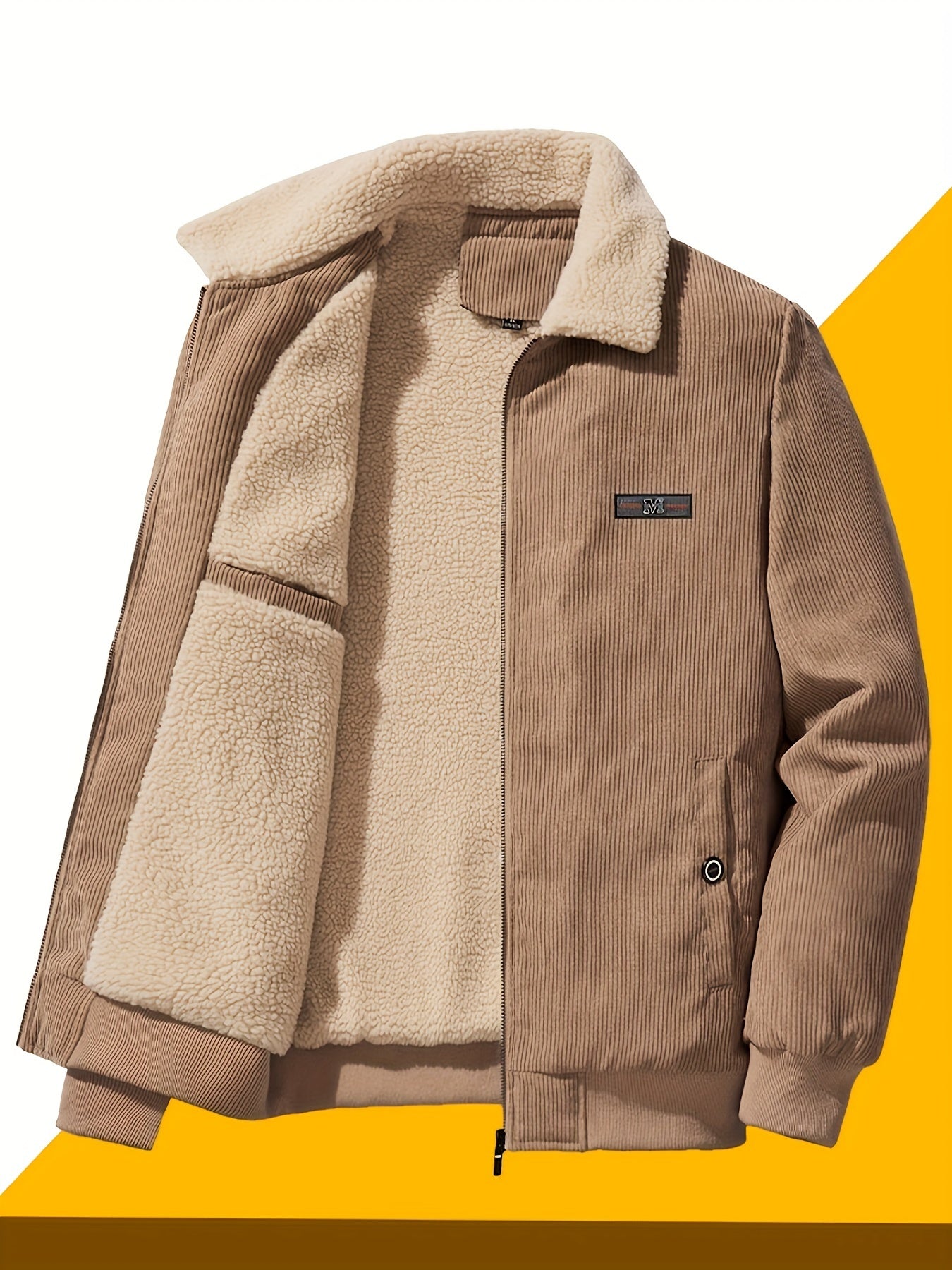 Chaqueta de invierno de algodón transpirable de estilo retro informal para hombre | Perfecta para llevar a diario