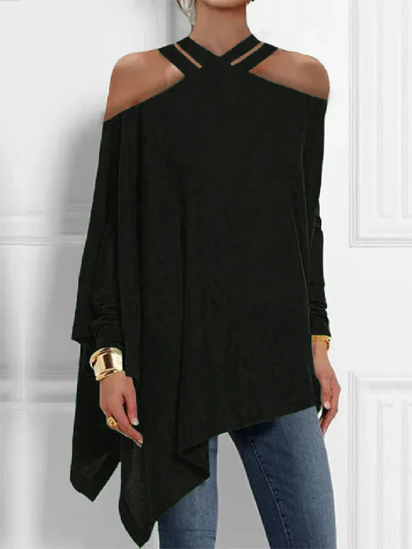 Angela - Blusa suelta con hombro visible