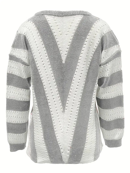 Grace | jersey de rayas con cuello de pico