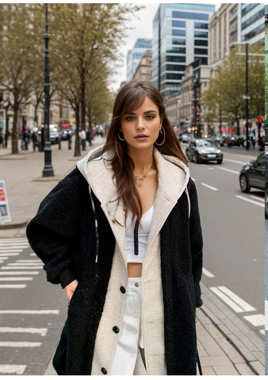 Elisa | Elegante Chaqueta Larga Con Capucha Para Mujer