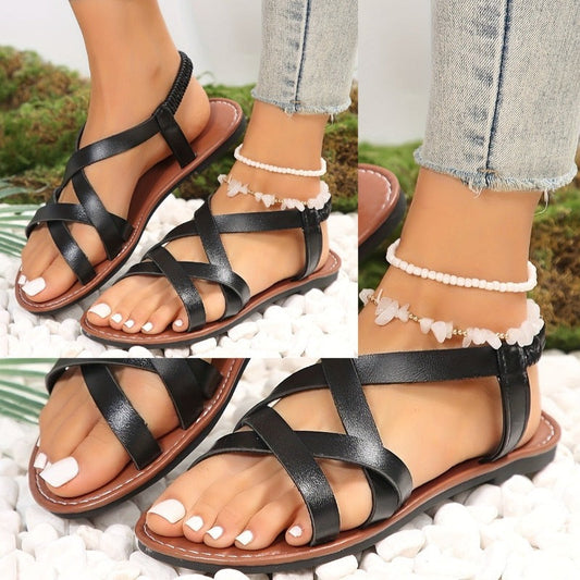 Nora® | Sandalias de moda para mujer en color liso