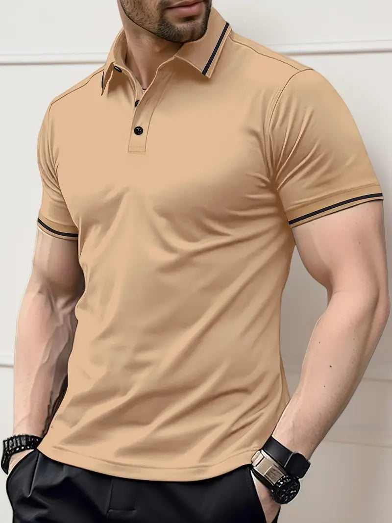 Camiseta de golf transpirable Thaddeus | con corte regular para la primavera