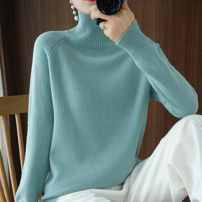 Lilly - Jersey de lana de manga larga y cuello alto