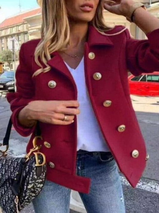 Jenny - Chaqueta corta de diseño con botones dorados