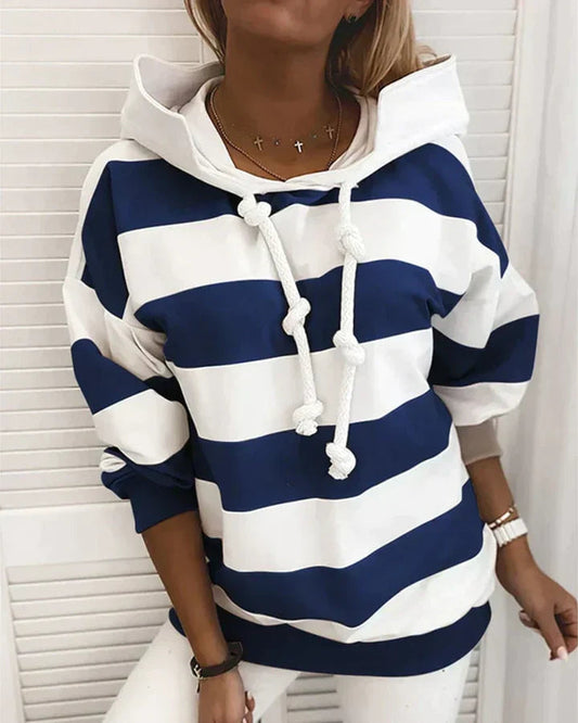 Elisa | Moderna sudadera informal a rayas - ideal para otoño/invierno