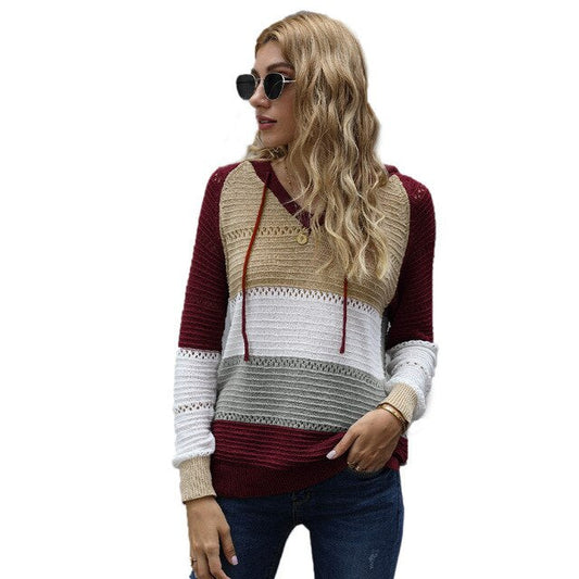 Margaux Sudadera con capucha y cuello en V - Muy cómoda