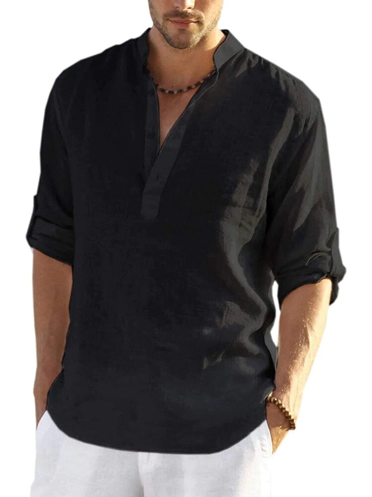 Męska Koszula V-Neck Casual