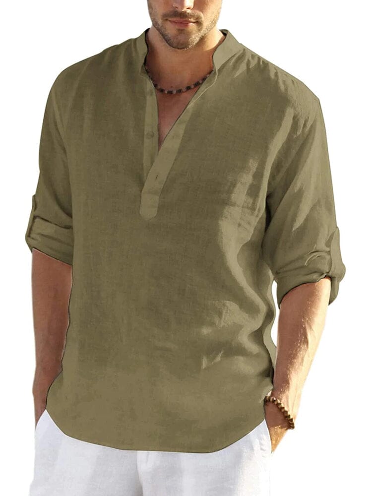 Męska Koszula V-Neck Casual