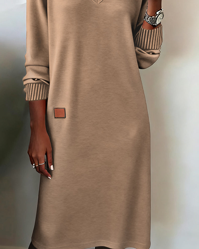 Damska Sukienka Midi V-Neck