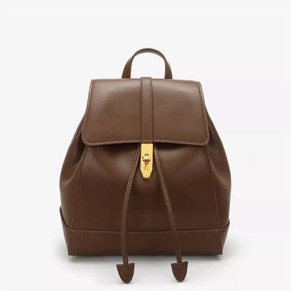 Alea | Mochila de piel auténtica con cordón para mujer
