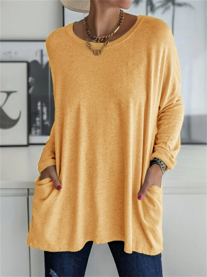 Blusa holgada con bolsillo para looks de diario