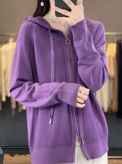 | Chaqueta de punto con capucha