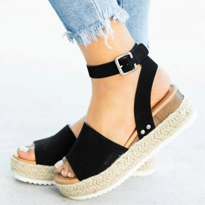 Jimena® | Sandalias de plataforma para mujer con tira ajustable al tobillo