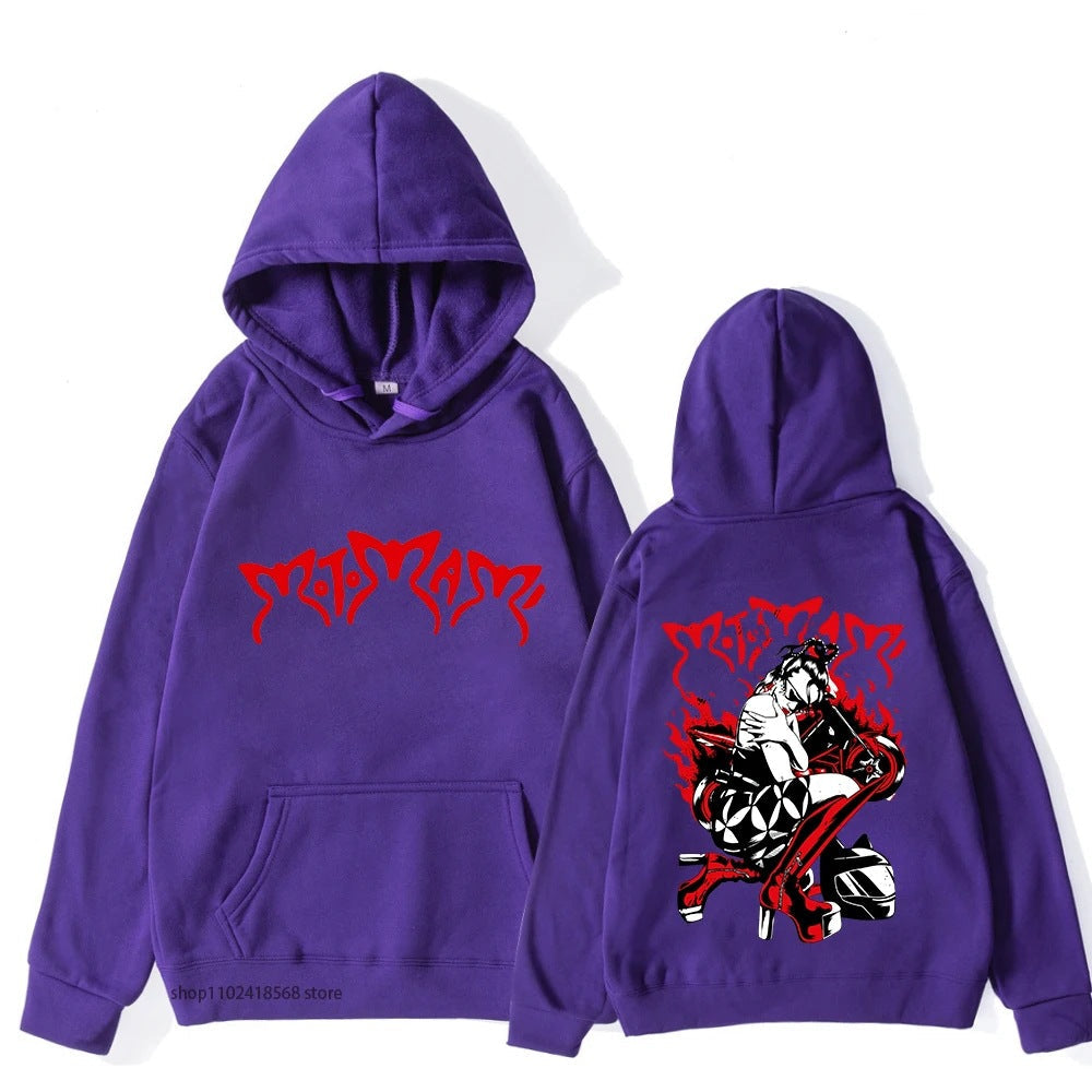 Heidi Mode | Motomami Rosalia Sudadera con capucha gráfica negra