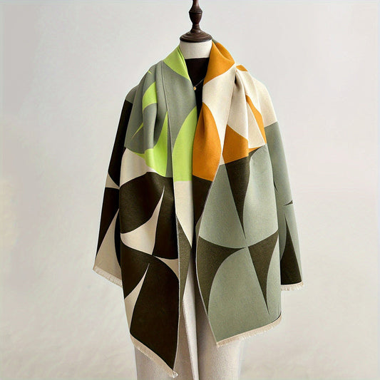 Aelvoria™ | Bufanda cálida con estampado geométrico