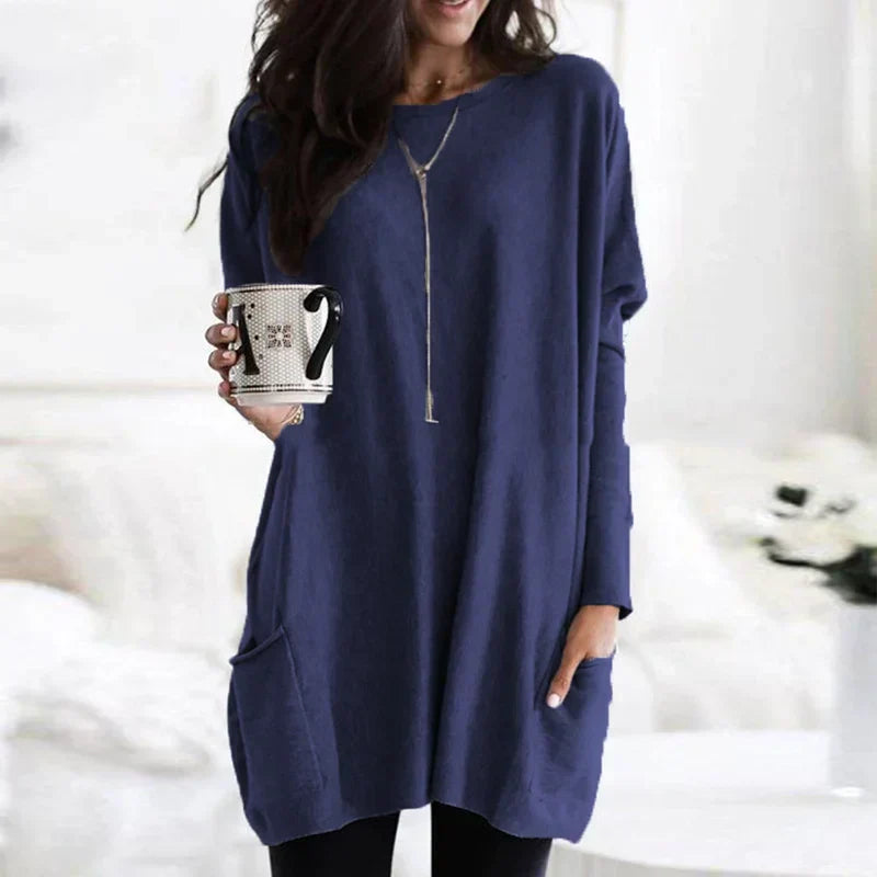Elegante camisa de manga larga para mujer