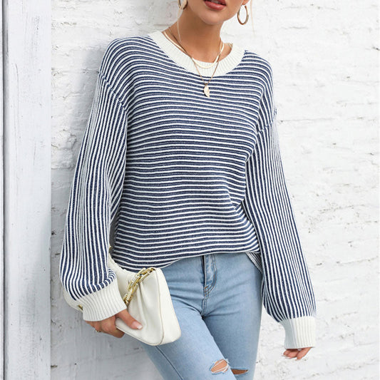 Jersey Xemira | Jersey de punto a rayas casual