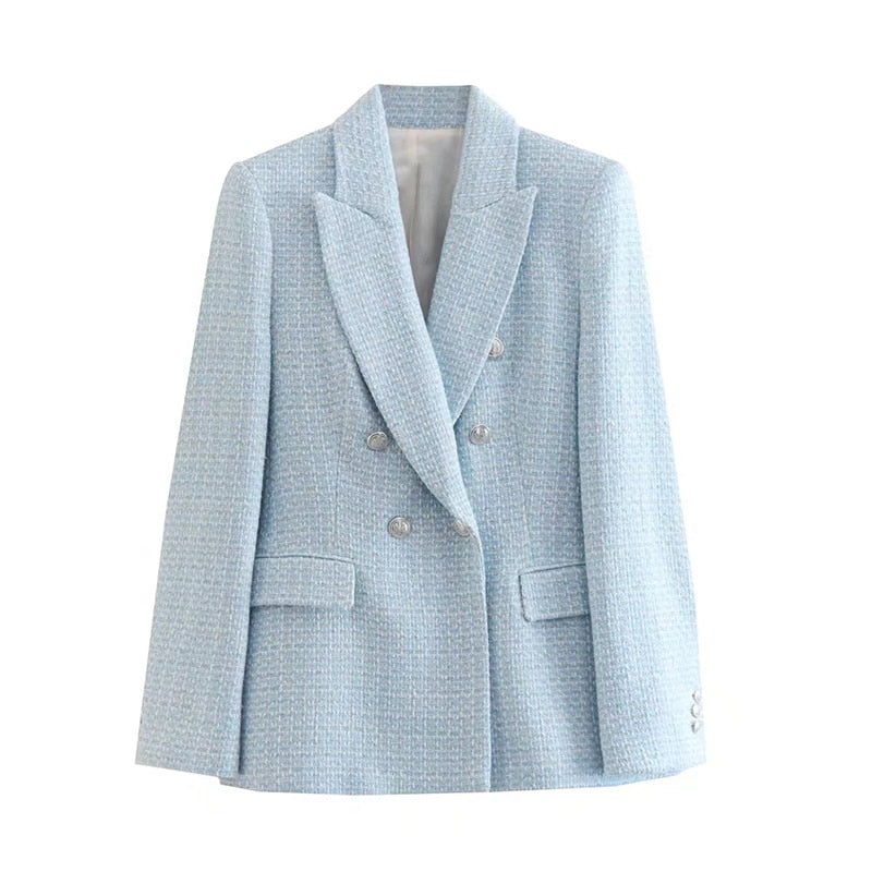 Blazer de doble botonadura para mujer