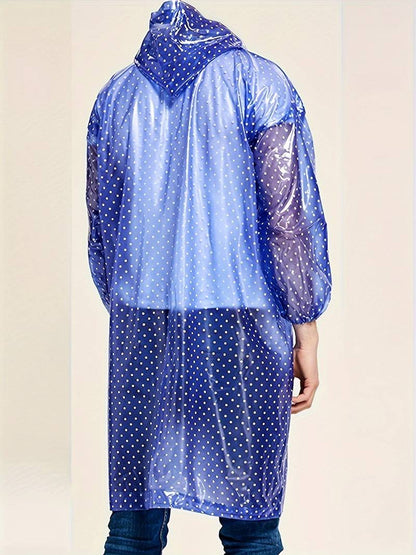 Chubasquero informal con lunares y tapeta de botones para mujer | Ideal para otoño/invierno