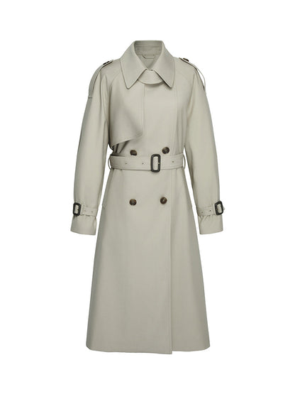 Gabardina clásica con cinturón para mujer