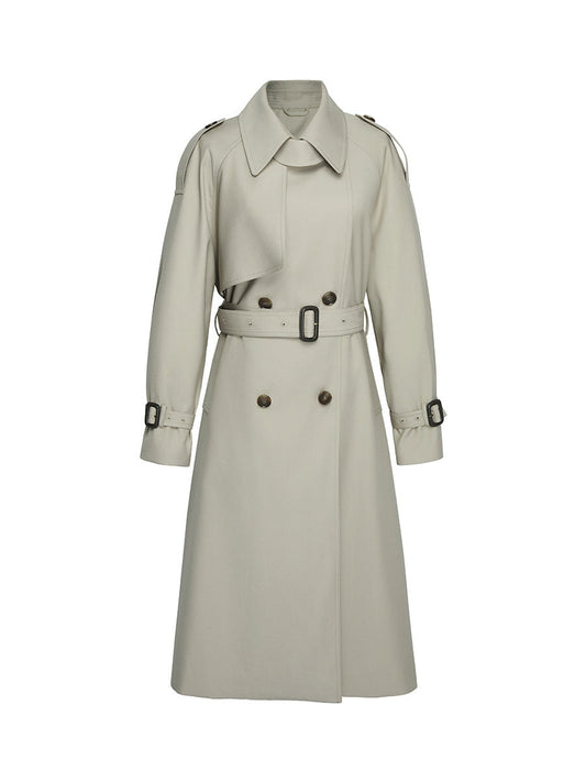 Gabardina clásica con cinturón para mujer