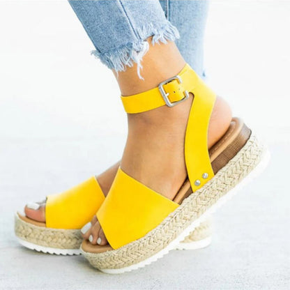 Jimena® | Sandalias de plataforma para mujer con tira ajustable al tobillo