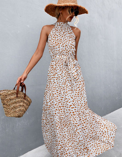 Vestido sin mangas con estampado veraniego