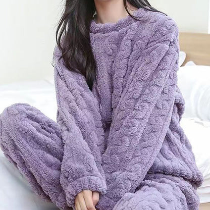 Aheerah - Pijama de franela jacquard