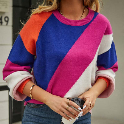 Wilvana Sweater - Jersey Casual Color Block