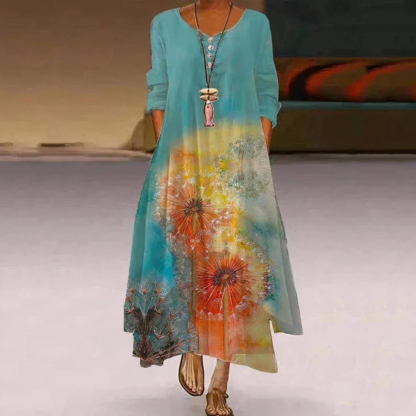 Eloria - Elegante vestido de algodón