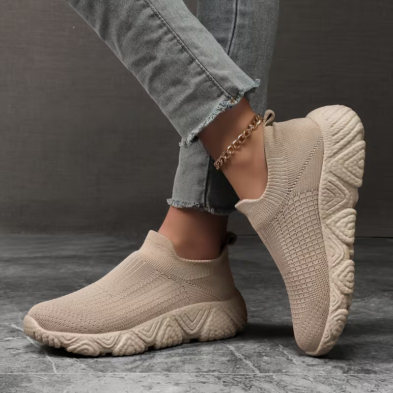 Sneakersy Damskie Wsuwane na Platformie