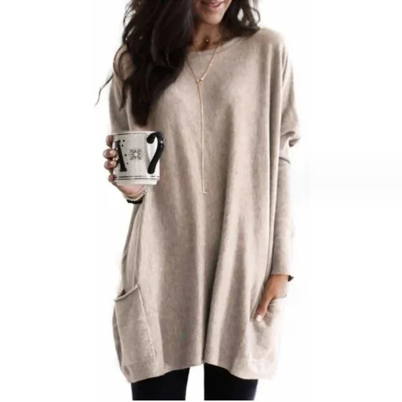 Elegante camisa de manga larga para mujer