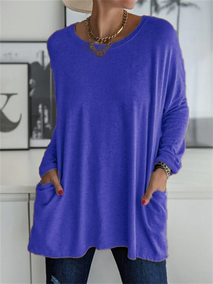 Blusa holgada con bolsillo para looks de diario