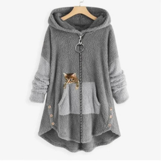 Sudadera con capucha cálida y cómoda para mujer