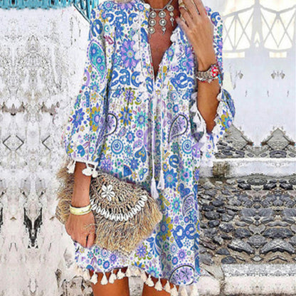 Annabel - Vestido vintage con escote en V