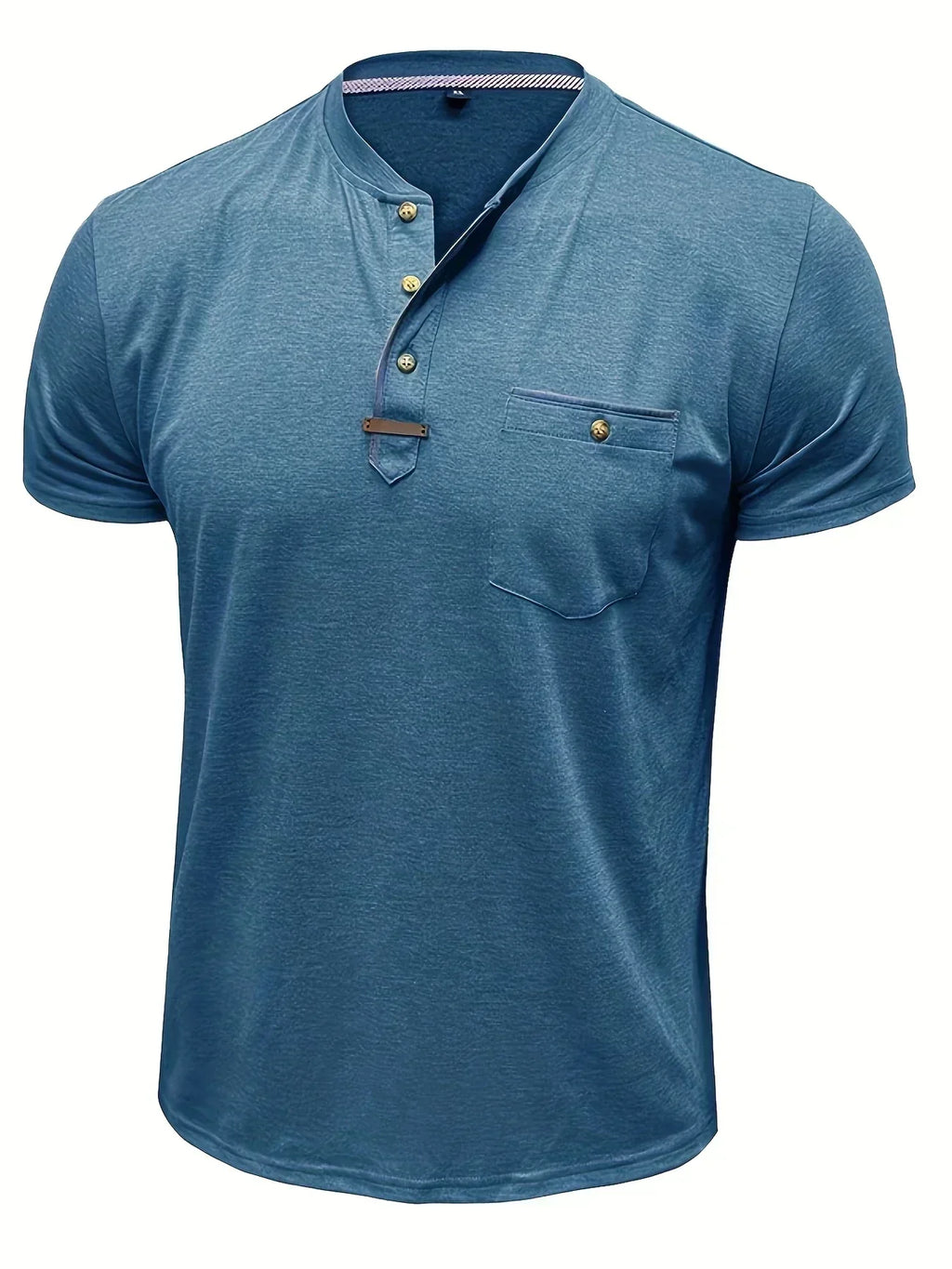 Męska Koszulka Henley Guzikami