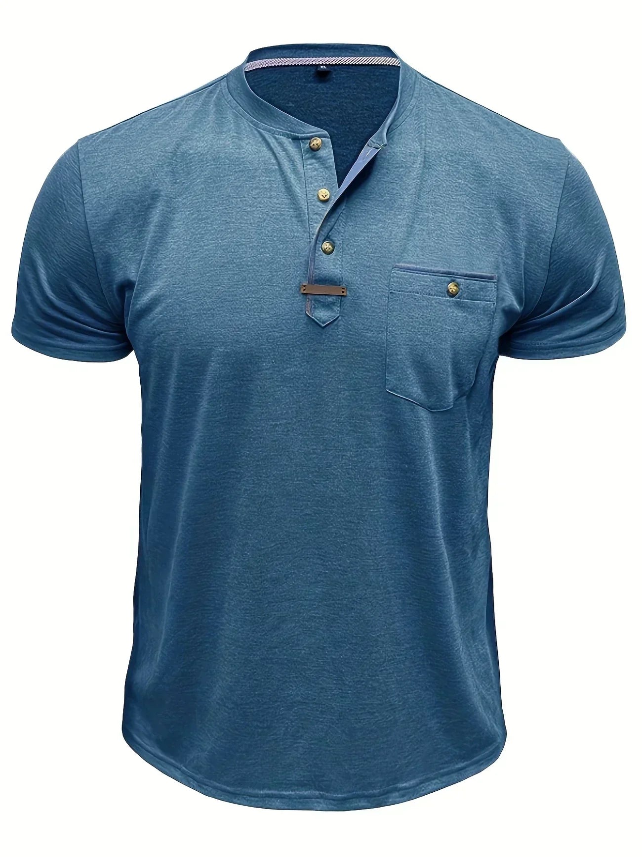 Męska Koszulka Henley Guzikami
