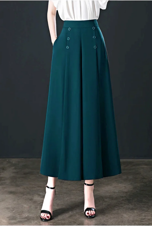 Kameya - Elegantes pantalones abotonados para mujer