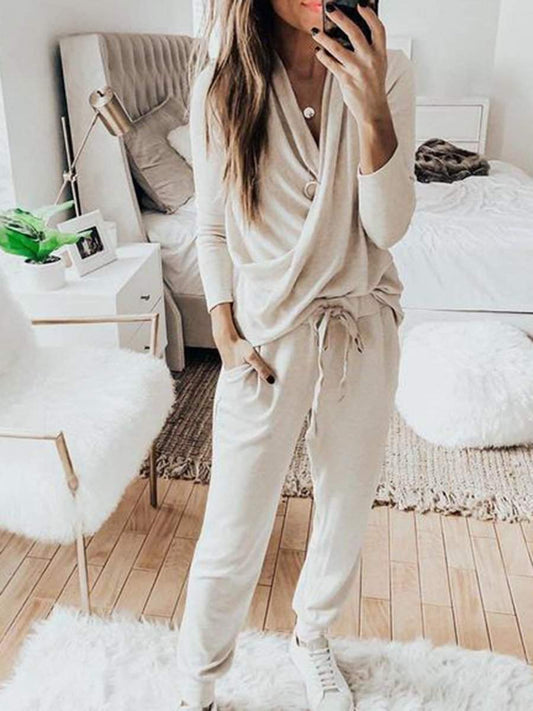 Top casual de manga larga para mujer - Transpirable y elástico