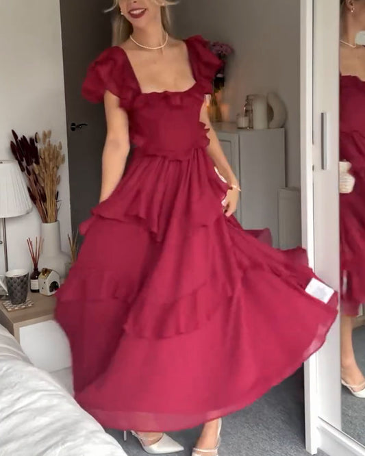 vestido con volantes