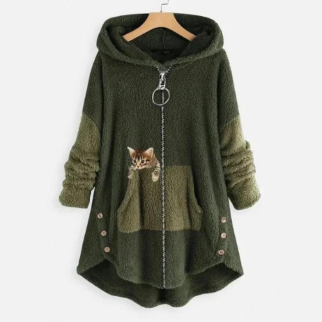 Sudadera con capucha cálida y cómoda para mujer