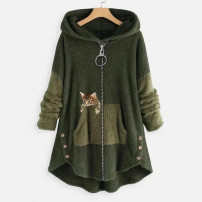 Sudadera con capucha cálida y cómoda para mujer