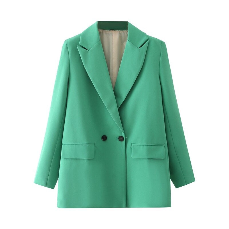 Blazer de doble botonadura para mujer