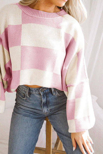 Jersey de cuadros con mangas de moda: el estilo en los detalles