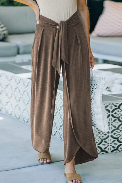 Casual solid make old frenulum loose wide leg pantalones cortos color liso (5 colores)