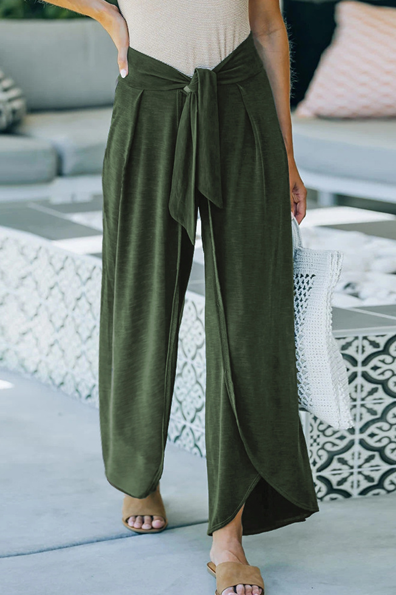 Casual solid make old frenulum loose wide leg pantalones cortos color liso (5 colores)