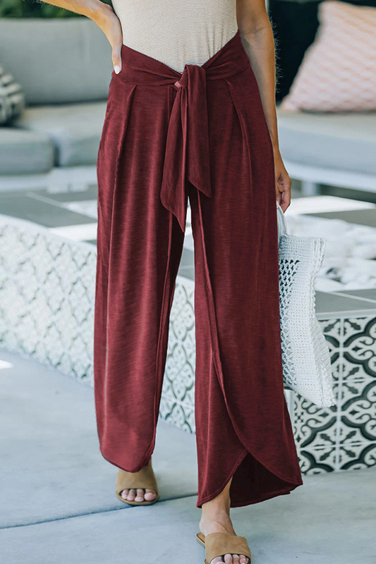 Casual solid make old frenulum loose wide leg pantalones cortos color liso (5 colores)
