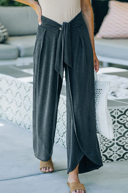 Casual solid make old frenulum loose wide leg pantalones cortos color liso (5 colores)