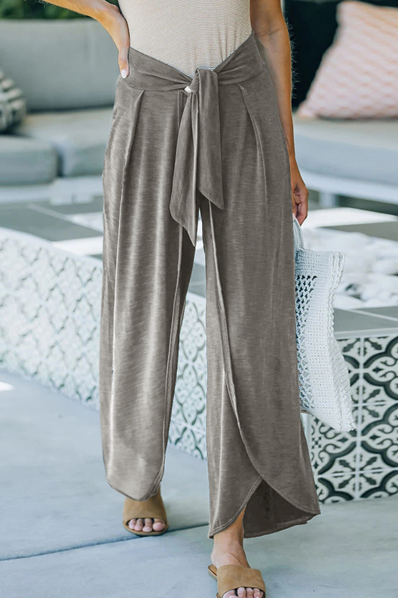 Casual solid make old frenulum loose wide leg pantalones cortos color liso (5 colores)